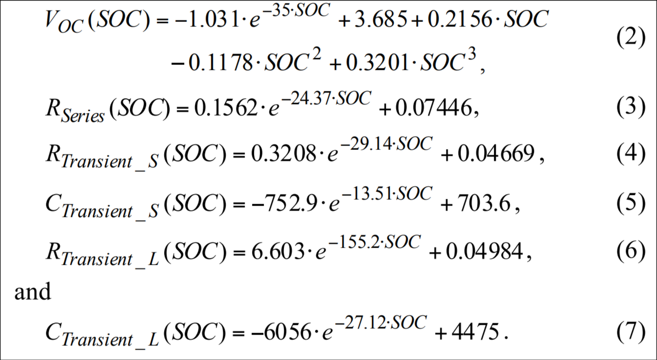 electrical circuit model equations